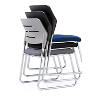 Mobilier de bureau Pied en métal avec mousse empilable pour la maison Salle d'attente Réception exécutive Visiteur Invité Chaise empilable
