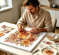Toile de peinture diamantée personnalisée avec cadre en bois massif et panneau arrière en MDF, contour imprimé personnalisé pour artisanat DIY et décoration intérieure