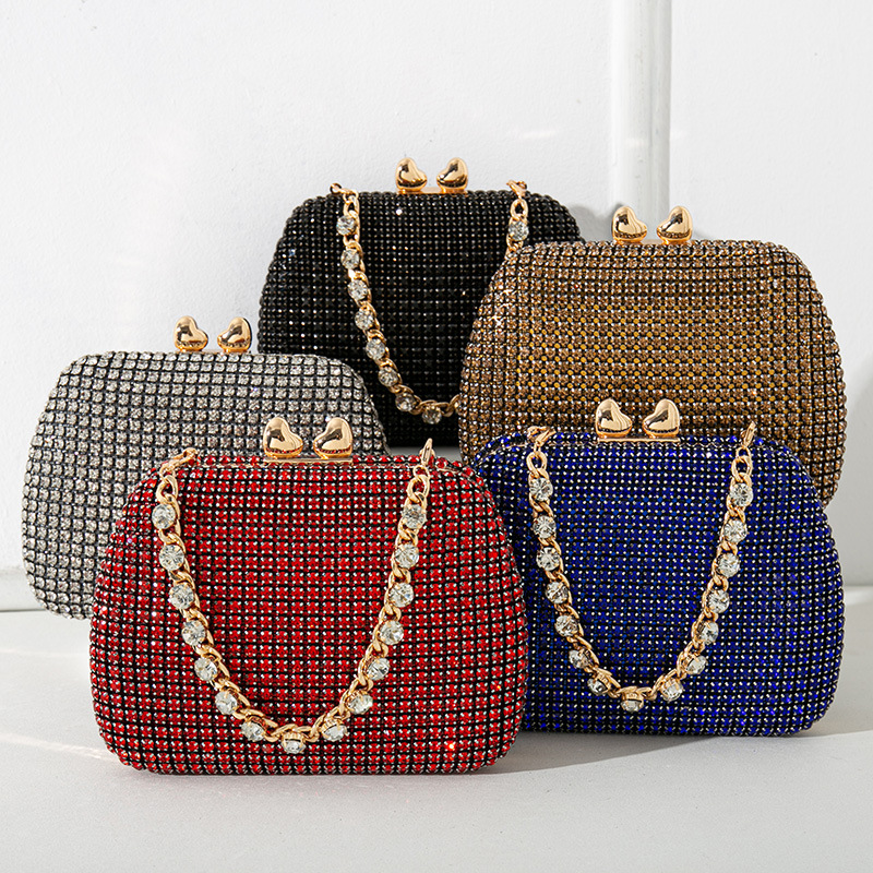 Luxury Evening Clutch Bags with Sparkling Rhinestones