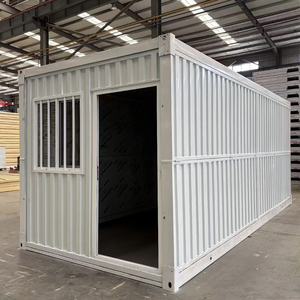 Casa Contenedor Plegable Prefabricada Moderna de 20 pies/40 pies con Panel Sándwich y Acero, para Uso como Apartamento Modular - Product Image 1