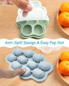 Bac à glaçons en silicone sans BPA à 10 cavités pour la congélation des aliments et la fabrication de bâtonnets glacés - Product Image 5