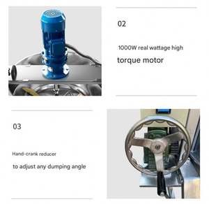 Marmite de Cuisson Électrique Industrielle Grande Capacité en Acier Inoxydable avec Agitateur Multifonctionnel pour Sauces aux Fruits, Sirops et Confitures - Product Image 4