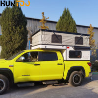 Huntoo – Tente de camping légère à toit relevable pour pick-up à benne courte, avec lit de couchage extensible