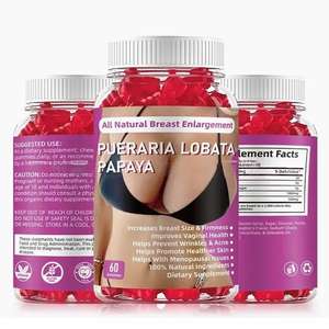 Natürliche Brust vergrößerung Gummies Private Label Kräuter ergänzungen Zuckerfrei mit Pueraria Lobata & Papaya Enzyme Gummies - Product Image 1