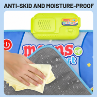 Tapis musical à motifs de véhicules de dessins animés pour enfants, tapis de danse avec clavier de piano pour tout-petits
