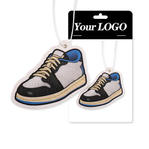 Baskets de football de sport en forme de carte de papier suspendue désodorisant de voiture Logo personnalisé désodorisant de chaussures - Product Image 2