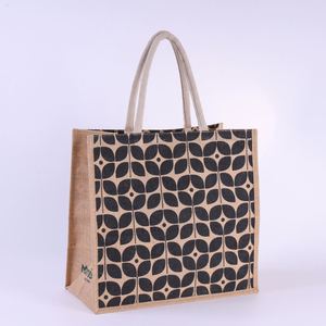Bolsa de Compras Personalizada al por Mayor, Bolsa de Yute Natural Ecológica Grande con Impresión Personalizada, Bolsa de Playa - Product Image 3