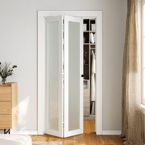 Nội Bộ Bi gấp cửa màu trắng rắn gỗ MDF bi gấp cửa tủ quần áo nội thất bi gấp cửa - Product Image 1