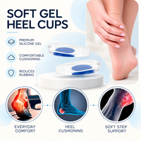 Semelles de soutien de la voûte plantaire en gel, coussinets de talon en silicone, protection des pieds pour la fasciite plantaire, s'adaptent à la plupart des chaussures pour hommes et femmes