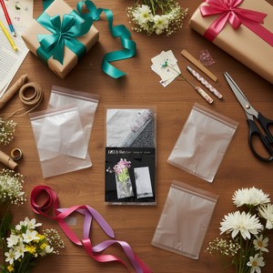 Sacchetti trasparenti 7x10 cm sigillabili 90 pezzi per regali e lavori manuali - Product Image 2