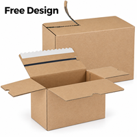 Boîte d'expédition en carton ondulé personnalisée avec fermeture autocollante et bande de déchirement pour l'emballage de vente au détail en e-commerce