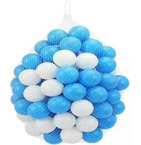 Promotion : Piscine à balles pour enfants, 5000 balles, couleurs macaron blanc et bleu, avec toboggan, pour parcs d'attractions - Product Image 1