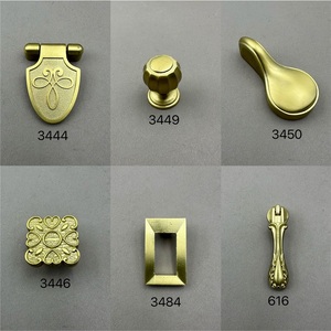 Popular Zinc Alloy Modern Copper Brushed Single Hole Cabinet <b>Door</b> Drawer Handle Furniture Wardrobe Installation Lightweight - Product Image 5