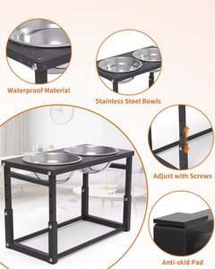 Ayarlanabilir yükseklik taşınabilir köpek kase tutucu demir Quadrilateral Metal orta büyük köpekler kediler için otomatik özelliği ile <span class=keywords><strong>Pet</strong></span> besleyici - Product Image 3