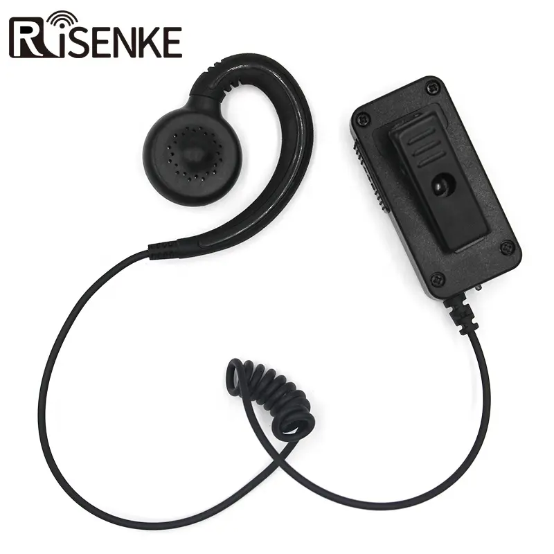 RISENKE WBT2 C swivel walkie talkie wireless earpiece with k adapter two way radio headset headphone