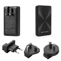 Chargeur GaN 65W certifié OEM avec ports Type-C, adaptateur de charge rapide standard EU/AU/UK pour smartphones et ordinateurs portables