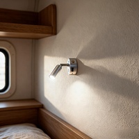 Plafonnier de lecture marin à intensité variable DC12V-24V avec port de charge USB unique pour yacht et bateau