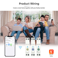Interruptor Inteligente WiFi 63A 1P+N con Medidor de Energía, Monitoreo de kWh, Temporizador, Relé, Control Tuya SmartLife, Interruptor Inteligente con Control Remoto