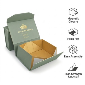 Scatola Regalo Magnetica Pieghevole <span class=keywords><strong>all</strong></span>'<span class=keywords><strong>Ingrosso</strong></span>, Nera con Laminazione Opaca, Stampa in Rilievo, Confezione in Carta Artistica Stile Cartella - Product Image 1