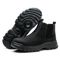 Chaussures de sécurité unisexes personnalisées en cuir imperméable de haute qualité, anti-écrasement, résistantes aux perforations, bottes de travail élégantes, embout en acier