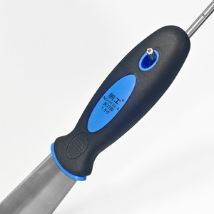 Espátula Peng Gong 0122-6 Tipo Guan Dao, Hoja Recta de Acero Inoxidable, Mango de Plástico Azul y Negro, Herramienta para Limpiar Grietas - Product Image 3