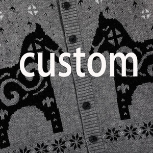 Autumn Retro Customizable Personalized Pattern <b>Knit</b> Sweater Button <b>Cardigan</b> Outerwear Warm Top Retro Button Warm Sweater - Product Image 3