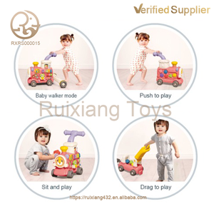 عربة أطفال تعليمية للسفر مع وظيفة الرش - سيارة ركوب مريحة 5 في 1 للأطفال من الجنسين، مشاية أطفال بإطار بلاستيكي خفيف الوزن - Product Image 5