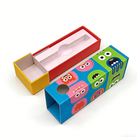 Boîte d'emballage personnalisée en carton rigide écologique, style tiroir, réutilisable, résistante aux enfants, pour stylos à huile, avec doublure en éponge et gaufrage