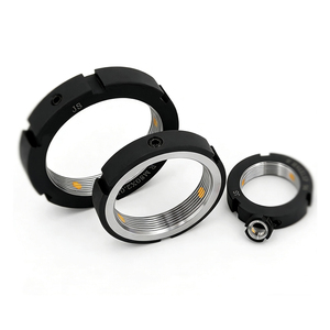 Écrous de blocage radiaux de type R anti-desserrage pour roulements à billes, montés dans une manchon adaptateur M75-M120, haute dureté assurant la durabilité - Product Image 1