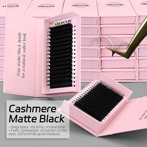 Abonnie Dark Fluffy Extensions de cils individuels 0.02 0.03 0.05 0.07 Private Label Volume Cils C D CC DD J U L M Plateaux de volume - Product Image 1