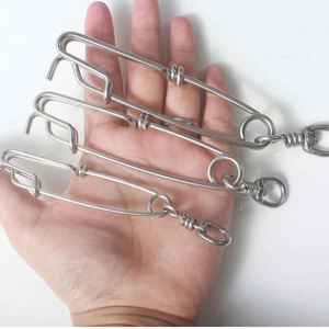 Conector Giratorio de Acero Inoxidable de Alta Resistencia para Pesca Marina, Anzuelo de Pesca con Ojo Abierto/Cerrado para Atún, Conector Giratorio con Mosquetón para Pesca en el Mar - Product Image 5