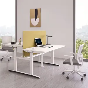 Trasporto Del Campione industriale executive casa regolabile in altezza in piedi mobili per ufficio workstation scrivania da tavolo presa con wireless