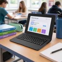 Tablet Android 16 2 en 1 de 10.1 Pulgadas, 6GB 128GB, Teclado Magnético de Cuatro Núcleos, Soporte Integrado USB-C, Educativo, Oficina, OEM