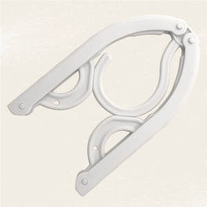 Folding Clothes Hanger Clip Thickened Rectangle <b>Hook</b> Type For Clothes Pants Ties Drying Rack Student Dormitory Use - Product Image 3