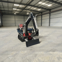 Tractor de orugas premium de 35 HP con accesorio de excavadora, máquina multifuncional para labranza rotativa agrícola