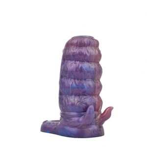 YOCY Men's Thick Thread Raised Cow Penis Ring Silicone Sleeve Fun Toy for Couples Room - Product Image 4