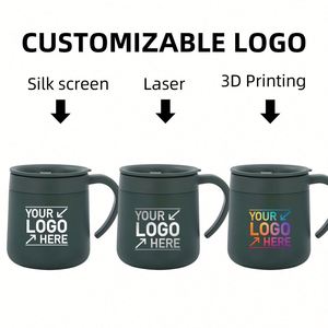 Custom logo Promotional Business Gift Vacuum Office Double Wall Insulated <b>Coffee</b> Cup 12oz Stainless Steel <b>Coffee</b> Mug Wiht Handle - Product Image 6