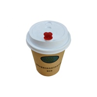 Gobelets en papier kraft à paroi simple personnalisés pour restaurant, jetables, pour café à emporter, avec couvercle
