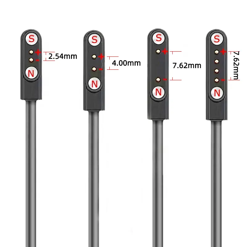 สายชาร์จนาฬิกาข้อมือแม่เหล็ก, สายชาร์จ USB 2ขา1A ใช้ได้กับสมาร์ทวอทช์7.62มม. 4มม. 2.54มม. 2คอนแทคเตอร์