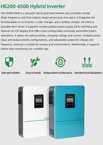 3.6KW 3KW พลังงานแสงอาทิตย์แบบเฟสเดียวไฮบริด6.2KW 5.5KW 10KW พลังงาน12KW MPPT PURE sine WAVE สำหรับระบบพลังงาน - Product Image 6