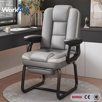 Chaise de bureau en cuir PU ergonomique à hauteur réglable, mobilier commercial, CE EN 1335 BIFMA, vente en gros, OEM & ODM, directement de l'usine