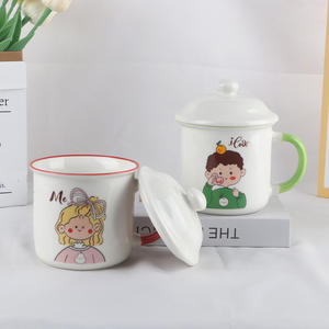 แก้วเซรามิคสไตล์เรโทร ลายมังกรน่ารัก 420 มล. แก้วของขวัญสำหรับสำนักงานและบ้าน สำหรับผู้ชายและผู้หญิง - Product Image 2