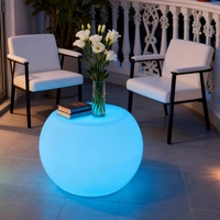 Table décorative lumineuse de jardin pour boîte de nuit, mariage en plein air, événement, mobilier de bar à cocktails LED à changement de couleur