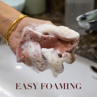 Éponge à récurer triple couche colorée en mousse haute densité à base d'algues, pour le nettoyage intensif de la cuisine et l'usage domestique