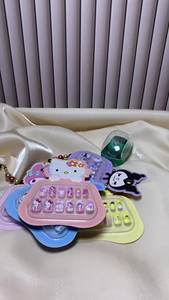 Qianya Kuromi Cartoon Kids Press on Nails-<span class=keywords><strong>Faux</strong></span> ongles imperméables faciles à appliquer pour bébés filles, ensemble de nail art pour enfants mignons - Product Image 2