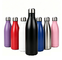 TY RTS Stock Bouteille isotherme en acier inoxydable double paroi 500 ml avec affichage de la température, isolation thermique, portable pour l'extérieur