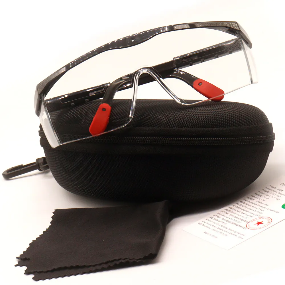 Lunettes de protection des yeux Z87 Lunettes de sécurité industrielles tactiques anti-buée Lunettes De sécurité Lentes De Seguridad Lunettes De sécurité pour jambes rouges