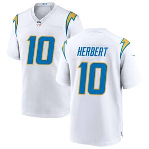 Khalil Macks 52 Justin Herbert 10 Keenan Allen 13 Bosa Jame 97 Royal Navy Stitched Game USA Football Shirts Los Angeles Jerseys - Product Image 3