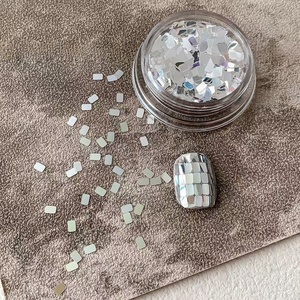 Wholesale Trendy Square Silver Sequin <b>Nail</b> <b>Glitter</b> Luxurious And Dazzling Powder - Product Image 3