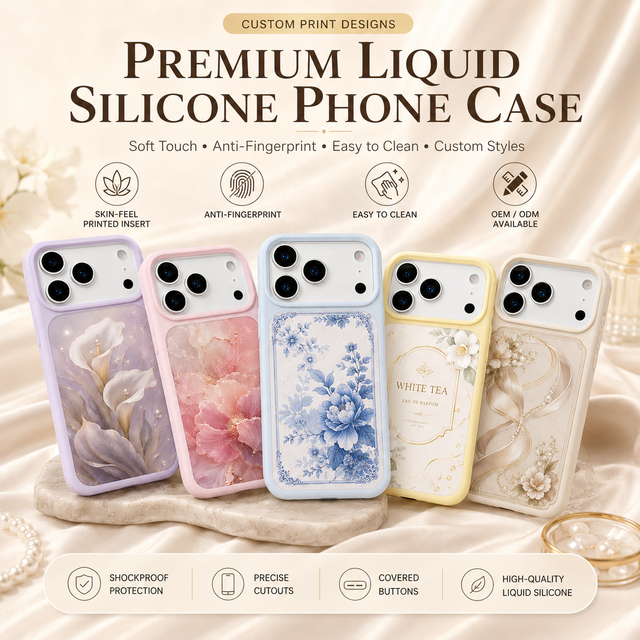Image Customization ODM Fade Resistant Printing Strong Magnet Liquid Silicone Microfiber Mobile Phone Case for iPhone 17 15 16